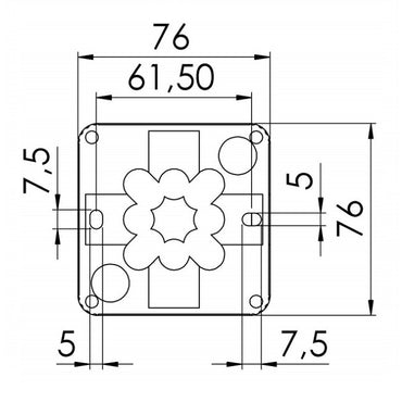 Wiska Combi 108 BK Polypropylene 76 x 76 x 51mm Enclosure Black IP66