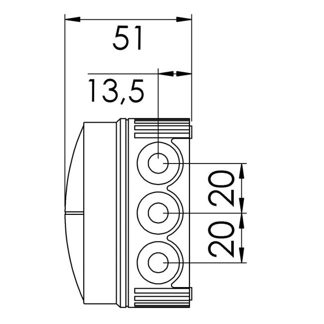 Wiska Combi 108 BK Polypropylene 76 x 76 x 51mm Enclosure Black IP66