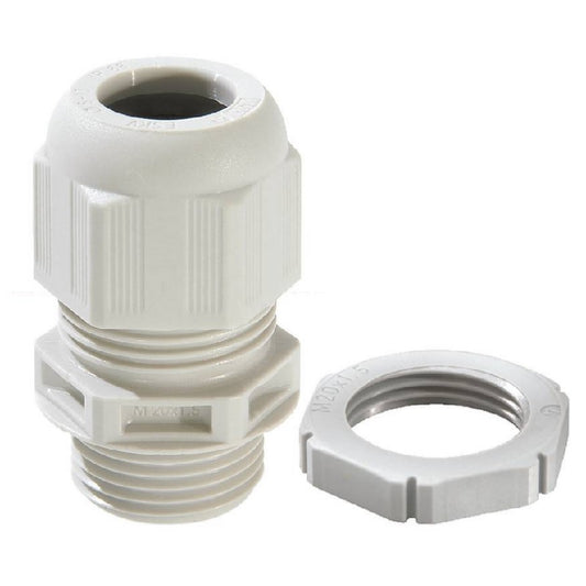 Wiska Sprint® GLP20 Cable Gland with locknut IP68 Grey (Pack of 10)