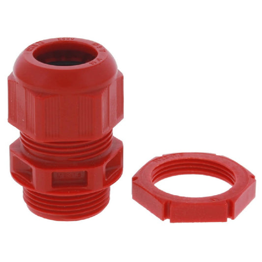 Wiska Sprint® GLP20 Plus Cable Gland with locknut IP68 Red (Pack of 10)