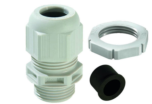 Wiska Sprint® GLP20 Plus RDE Cable Gland with locknut IP68 Grey (Pack of 10)