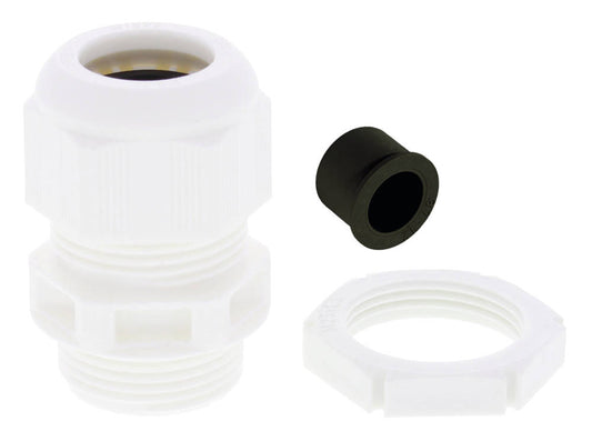 Wiska Sprint® GLP20 Plus RDE Cable Gland with locknut IP68 White (Pack of 10)