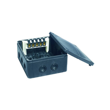 Wiska Combi 1210/5 BK Polypropylene 160 x 140 x 81mm Enclosure Black (with 5 Pole Terminal)