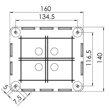Wiska Combi 1210/5 WH Polypropylene 160 x 140 x 81mm Enclosure White (with 5 Pole Terminal)