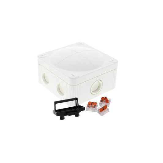Wiska Combi 407 WH Polypropylene 95 x 95 x 60mm Enclosure White IP66 3x3 Pole Wago Connectors