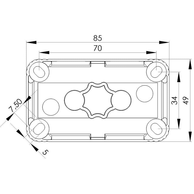 Wiska Combi 206 LG Polypropylene 85 x 49 x 51mm Enclosure Grey IP66 3x3 Pole Wago Connectors