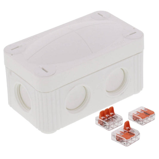 Wiska Combi 206 WH Polypropylene 85 x 49 x 51mm Enclosure White IP66 3x3 Pole Wago Connectors