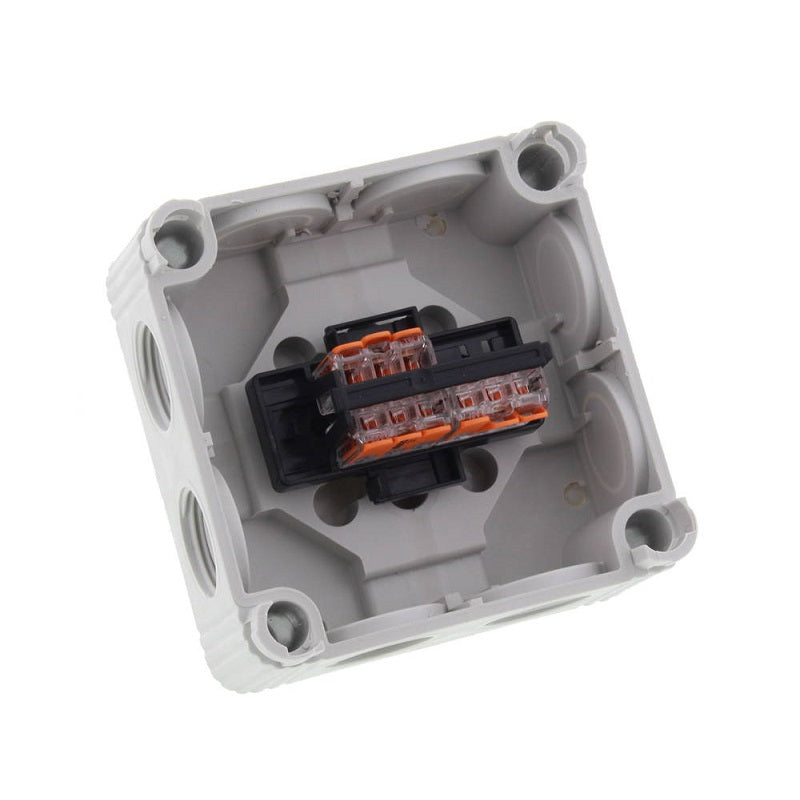 Wiska Combi 308 LG Polypropylene 85 x 85 x 51mm Enclosure Grey IP66 3x3 Pole Wago Connectors