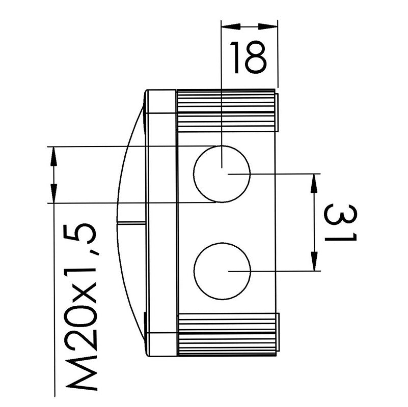 Wiska Combi 308 LG Polypropylene 85 x 85 x 51mm Enclosure Grey IP66 3x3 Pole Wago Connectors
