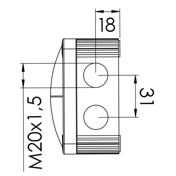 Wiska Combi 308 BK Polypropylene 85 x 85 x 51mm Enclosure Black IP66 3x3 Pole Wago Connectors