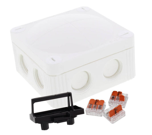 Wiska Combi 308 WH Polypropylene 85 x 85 x 51mm Enclosure White IP66 3x3 Pole Wago Connectors