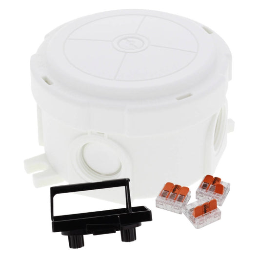 Wiska Combi 304 WH Polypropylene Ø 82 x 57mm Enclosure White IP66 3x3 Pole Wago Connectors