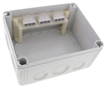 Wiska Combi 1610/3 LG Polypropylene 200 x 160 x 94mm Enclosure Grey (with 3 Pole Terminal)