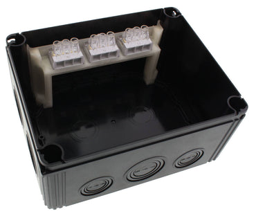 Wiska Combi 1610/3 BK Polypropylene 200 x 160 x 94mm Enclosure Black (with 3 Pole Terminal)
