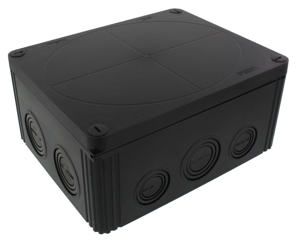 Wiska Combi 1610/3 BK Polypropylene 200 x 160 x 94mm Enclosure Black (with 3 Pole Terminal)