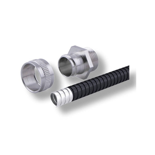 Wiska Brace 20mm Galvanised Black PVC Coated Contractor Pack c/w 10 Fixed Glands & Locknuts IP54
