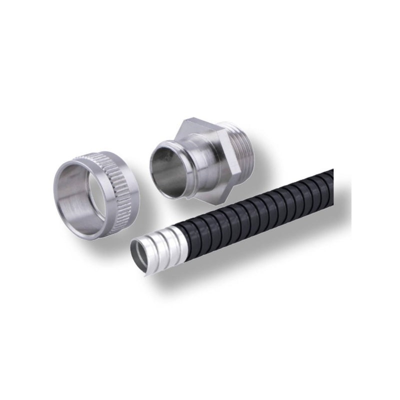 Wiska Brace 25mm Galvanised Black PVC Coated Contractor Pack c/w 10 Fixed Glands & Locknuts IP54