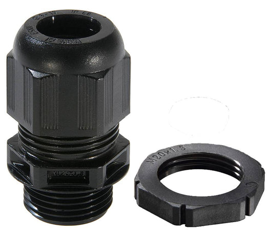 Wiska Sprint® GLP32 Cable Gland with locknut IP68 Black (Pack of 1)
