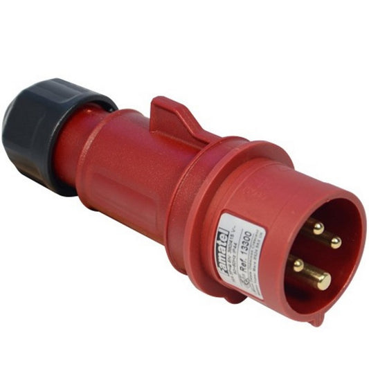 Famatel 16A 3P+E 6h 415V Plug IP44 Red