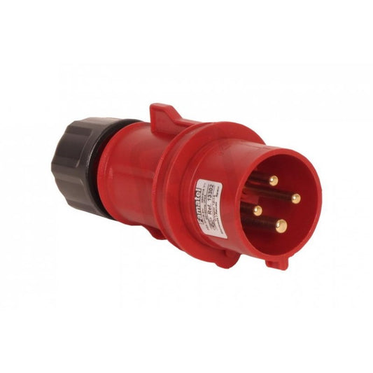 Famatel 32A 3P+E 6h 415V Plug IP44 Red