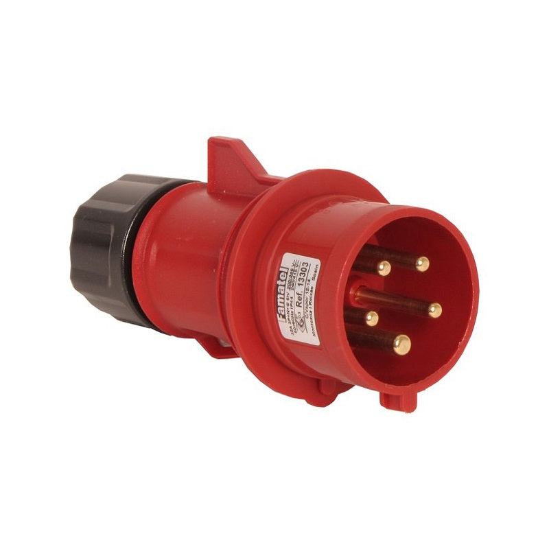 Famatel 32A 3P+N+E 6h 415V Plug IP44 Red