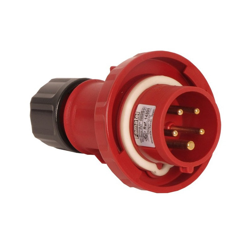 Famatel 16A 3P+N+E 6h 415V Plug IP67 Red