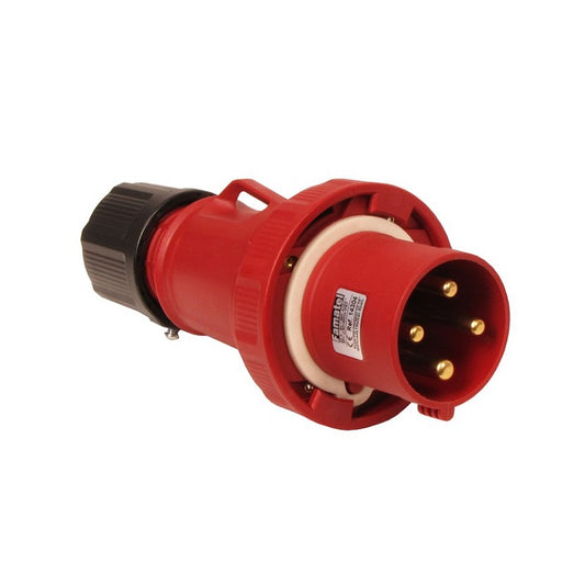 Famatel 63A 3P+E 6h 415V Plug IP67 Red