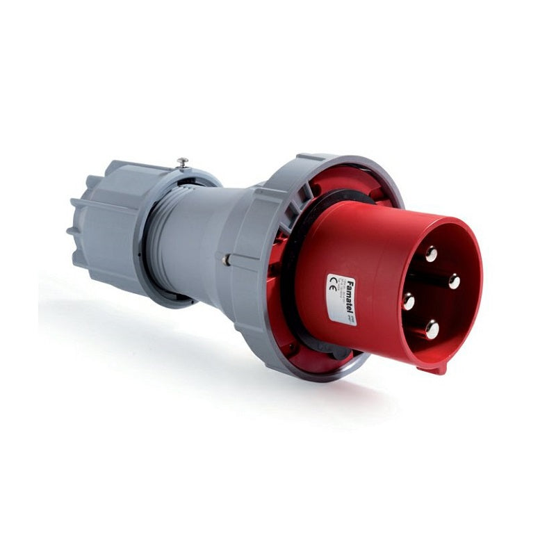 Famatel 125A 3P+E 6h 415V Plug IP67 Red