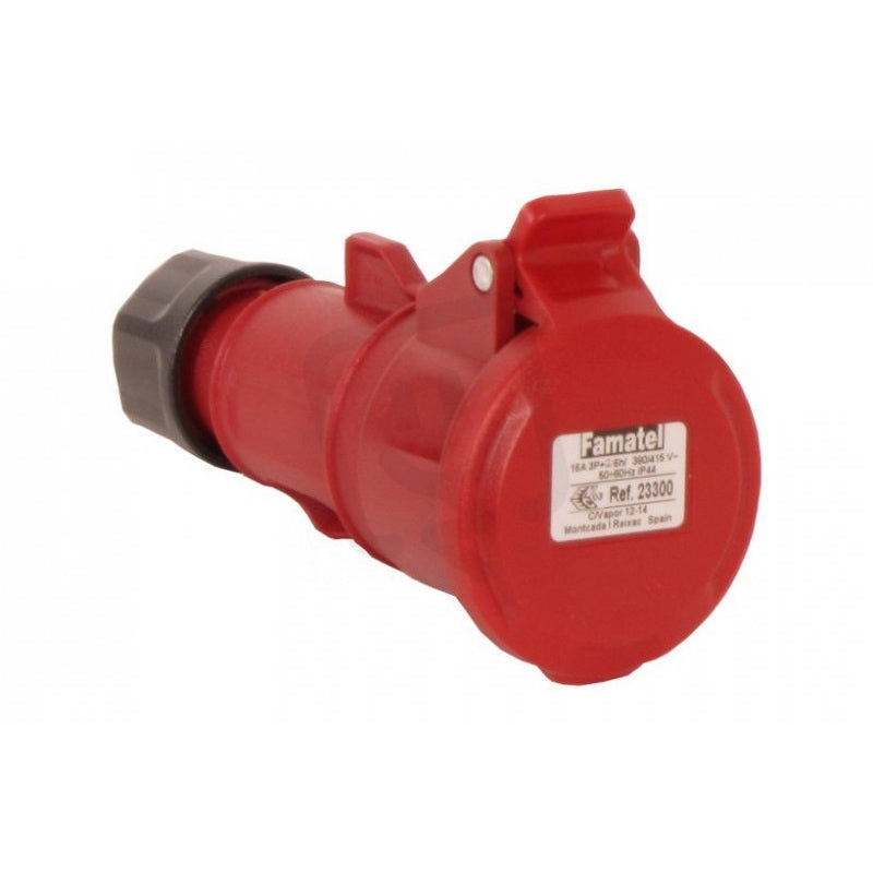 Famatel 16A 3P+E 6h 415V Coupler IP44 Red