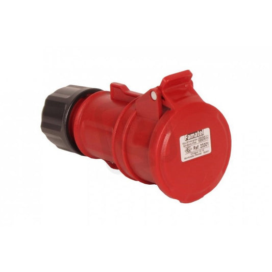 Famatel 16A 3P+N+E 6h 415V Coupler IP44 Red