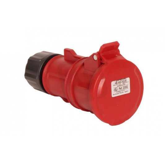 Famatel 32A 3P+E 6h 415V Coupler IP44 Red