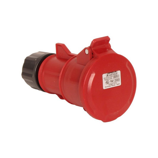 Famatel 32A 3P+N+E 6h 415V Coupler IP44 Red