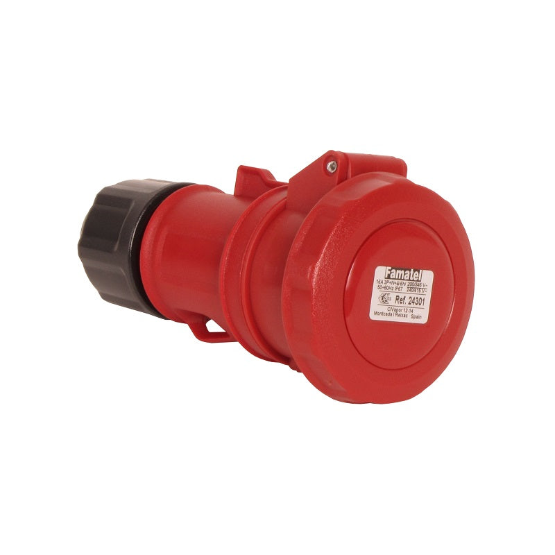 Famatel 16A 3P+N+E 6h 415V Coupler IP67 Red