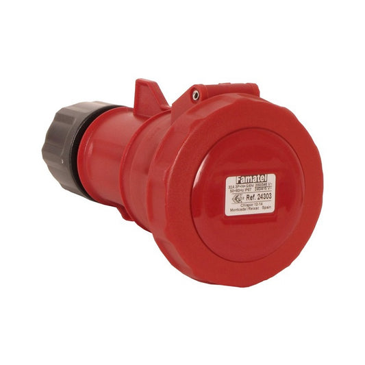 Famatel 32A 3P+N+E 6h 415V Coupler IP67 Red