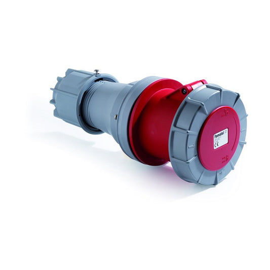 Famatel 125A 3P+E 6h 415V Coupler IP67 Red