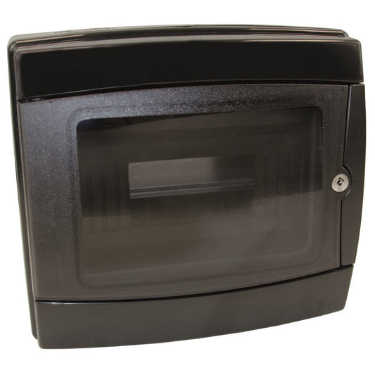 Famatel Acqua 390 Wall Mounted Enclosure 215mm x 235mm x 110mm ABS IP65 Black 8 Modules