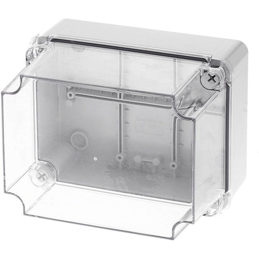 Wiska CLDLWIB11 Deep Clear Lid Smooth Sided Grey Enclosure 190 x 140 x 140mm