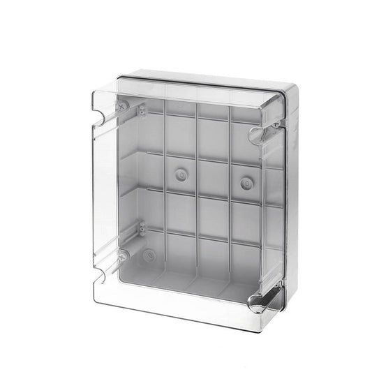 Wiska CLDLWIB14 Deep Clear Lid Smooth Sided Grey Enclosure 380 x 300 x 180mm