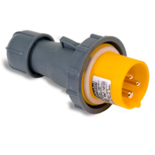 Famatel 63A 2P+E 4h 110V Plug IP67 Yellow