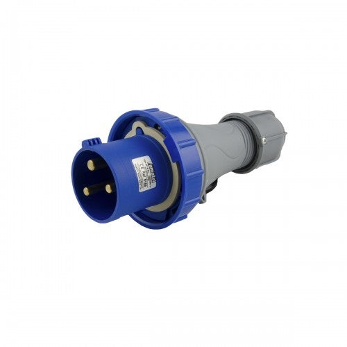 Famatel 63A 2P+E 6h 240V Plug IP67 Blue