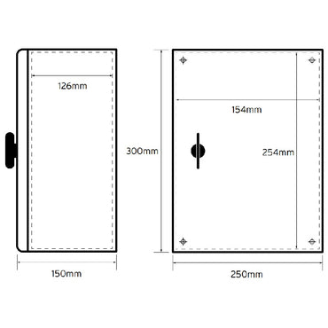Niglon 300 x 250 x 150mm IP66 Mild Steel Enclosure