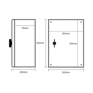 Niglon 400 x 300 x 200mm IP66 Mild Steel Enclosure