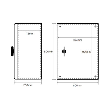 Niglon 500 x 400 x 200mm IP66 Mild Steel Enclosure
