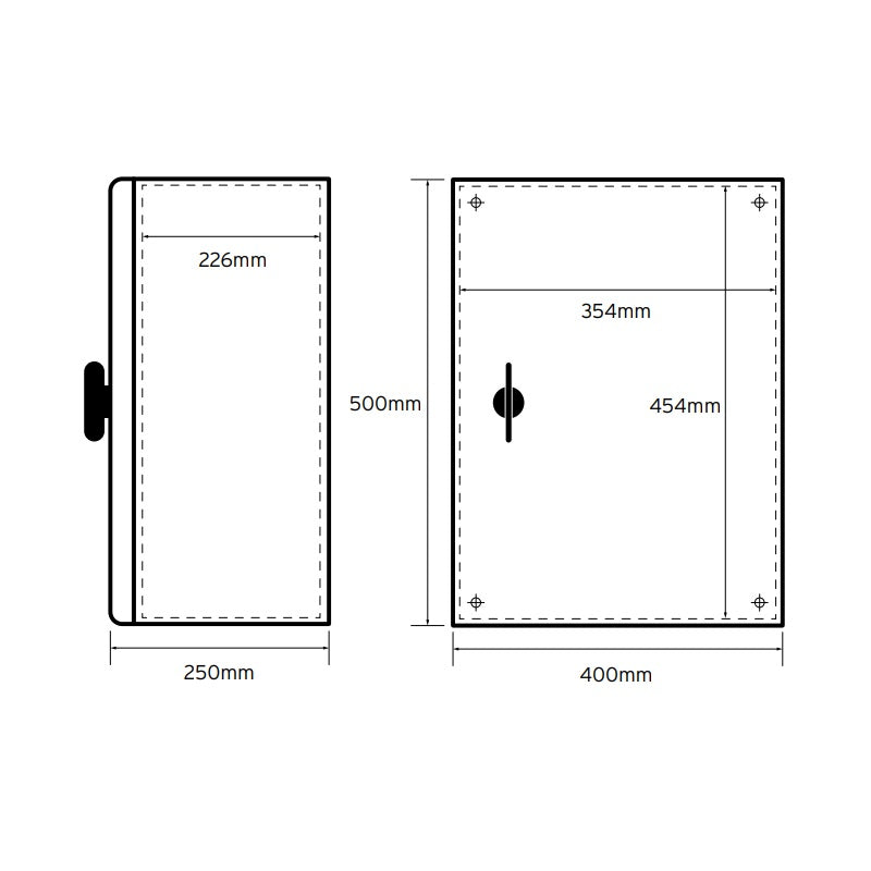 Niglon 500 x 400 x 250mm IP66 Mild Steel Enclosure