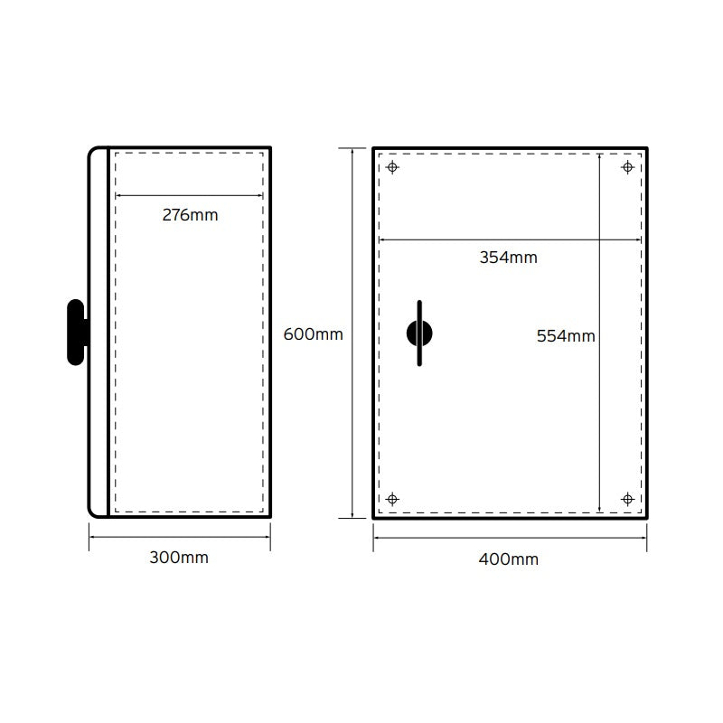 Niglon 600 x 400 x 300mm IP66 Mild Steel Enclosure