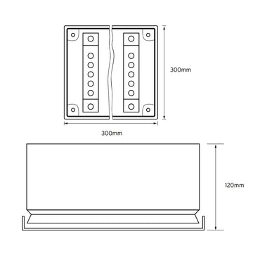 Niglon Mild Steel Terminal Box 300mm x 300mm x 120mm