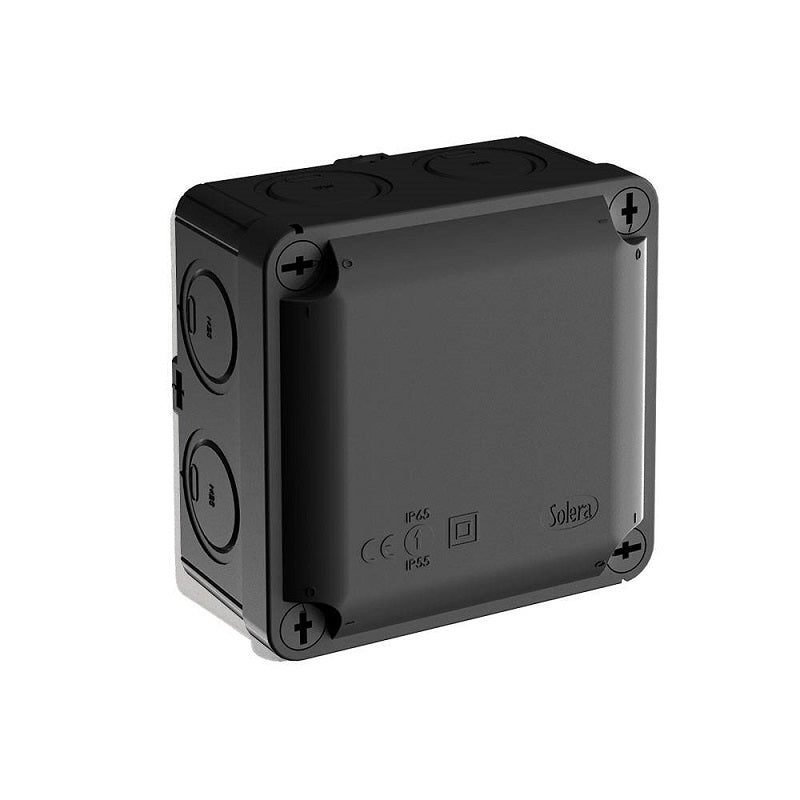 Wiska WUB1B Pre-Cut 7 x M25 Openings Black Enclosure 100 x 100 x 55mm