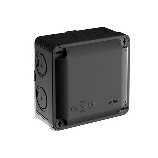 Wiska WUB1B Pre-Cut 7 x M25 Openings Black Enclosure 100 x 100 x 55mm