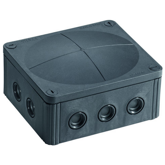 Wiska Combi 1210/5 BK Polypropylene 160 x 140 x 81mm Enclosure Black (with 5 Pole Terminal)