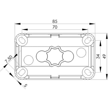 Wiska Combi 206 LG Polypropylene 85 x 49 x 51mm Enclosure Grey IP66 3x3 Pole Wago Connectors